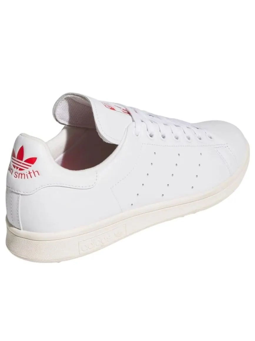Кроссовки Adidas Stan Smith Spikeless Golf 'Cloud White Off White Better Scarlet' — изображение 5 из 5, белый/белый