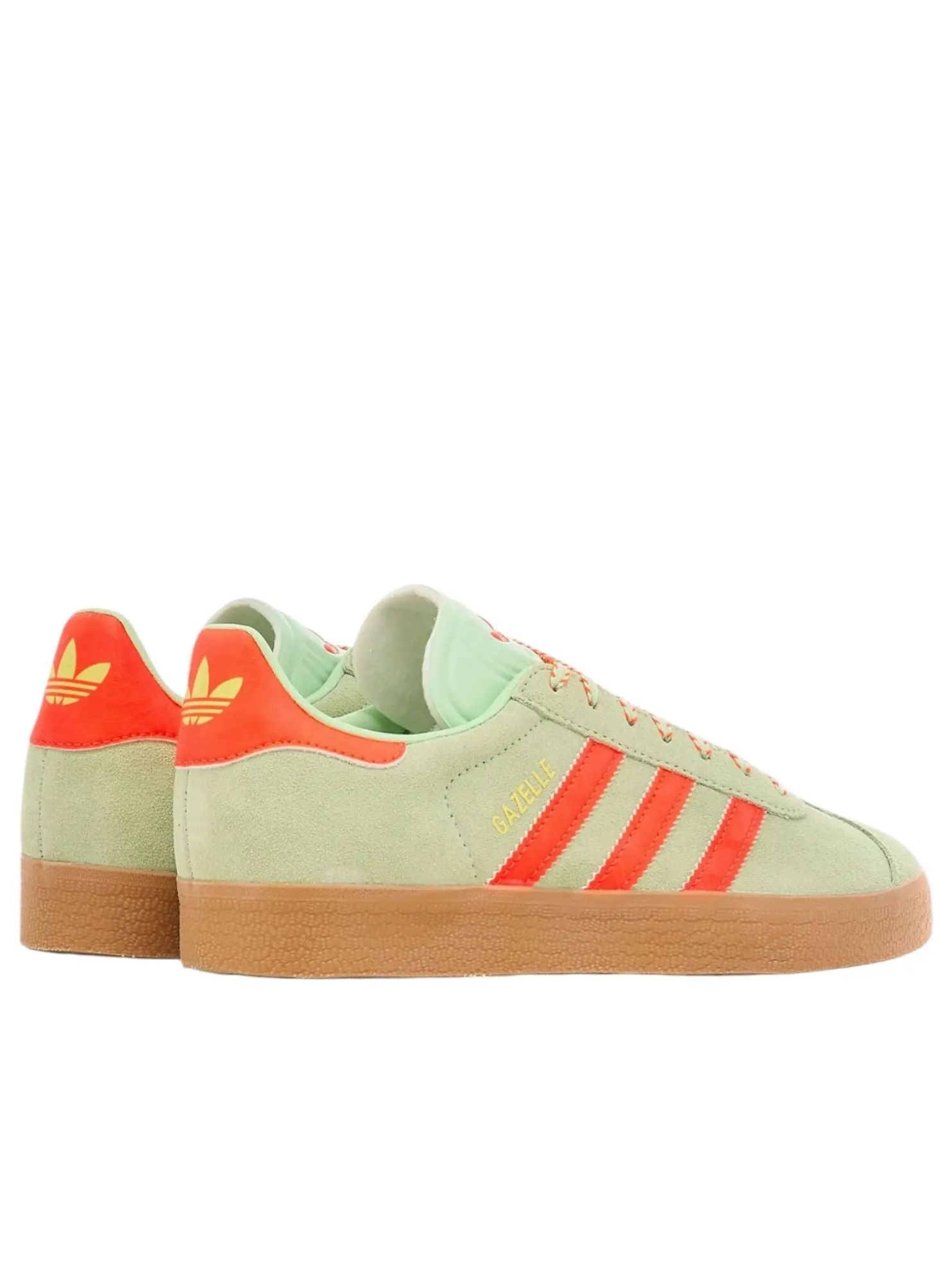 (WMNS) Adidas Gazelle 'Semi Green Spark Solar Orange Gum' — изображение 3 из 6, зеленый/оранжевый