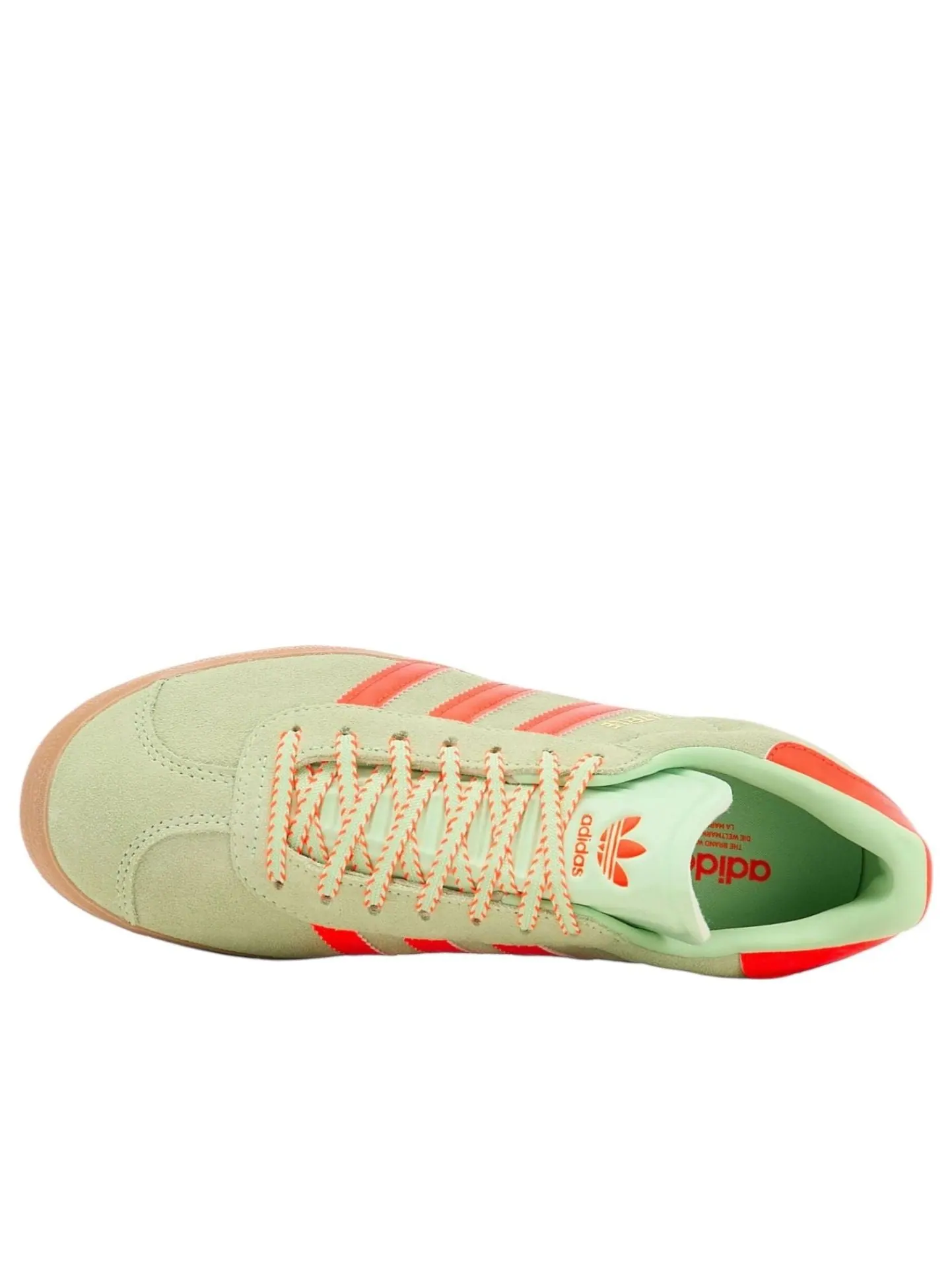 (WMNS) Adidas Gazelle 'Semi Green Spark Solar Orange Gum' — изображение 4 из 6, зеленый/оранжевый