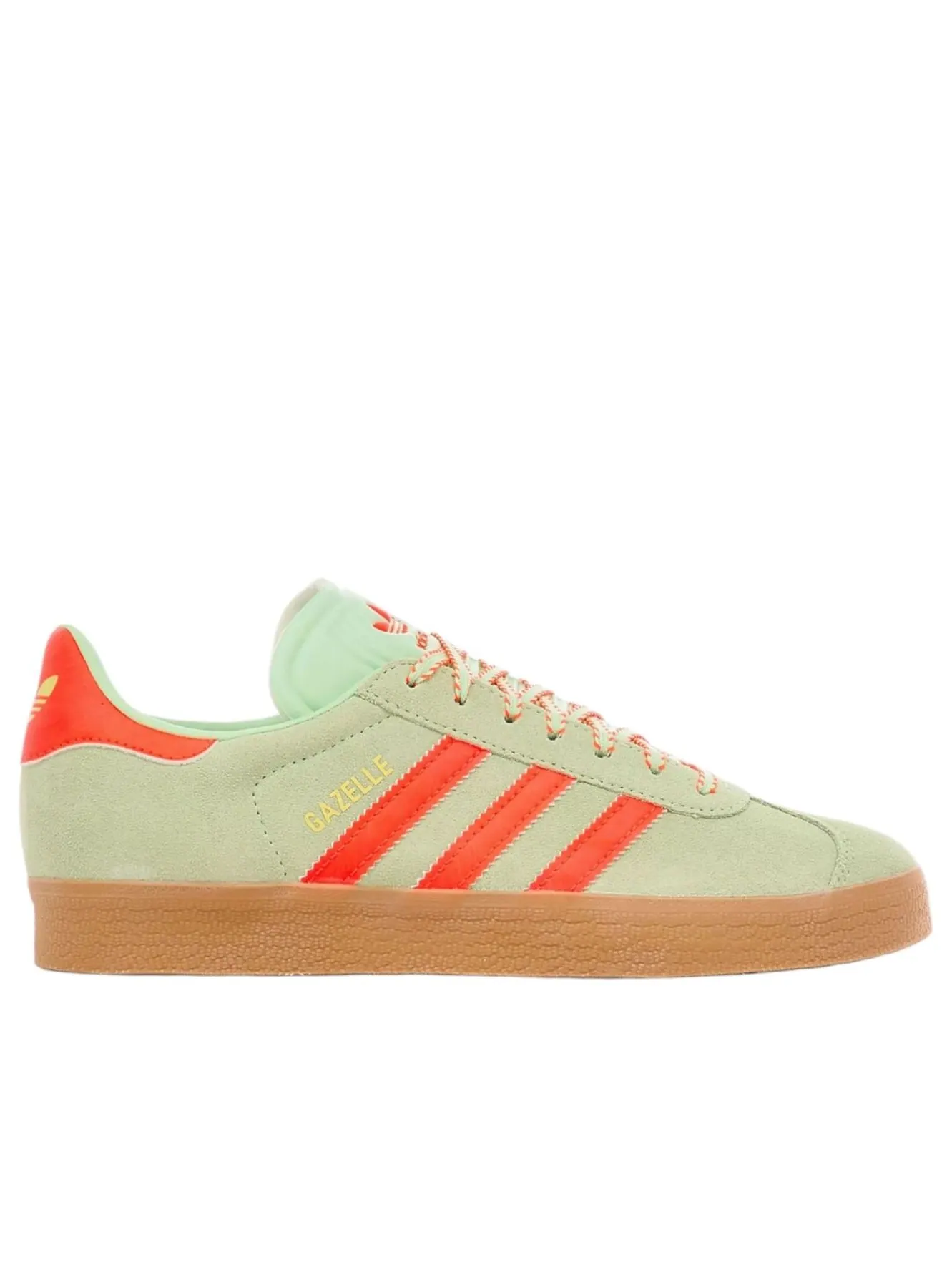 (WMNS) Adidas Gazelle 'Semi Green Spark Solar Orange Gum' — изображение 6 из 6, зеленый/оранжевый