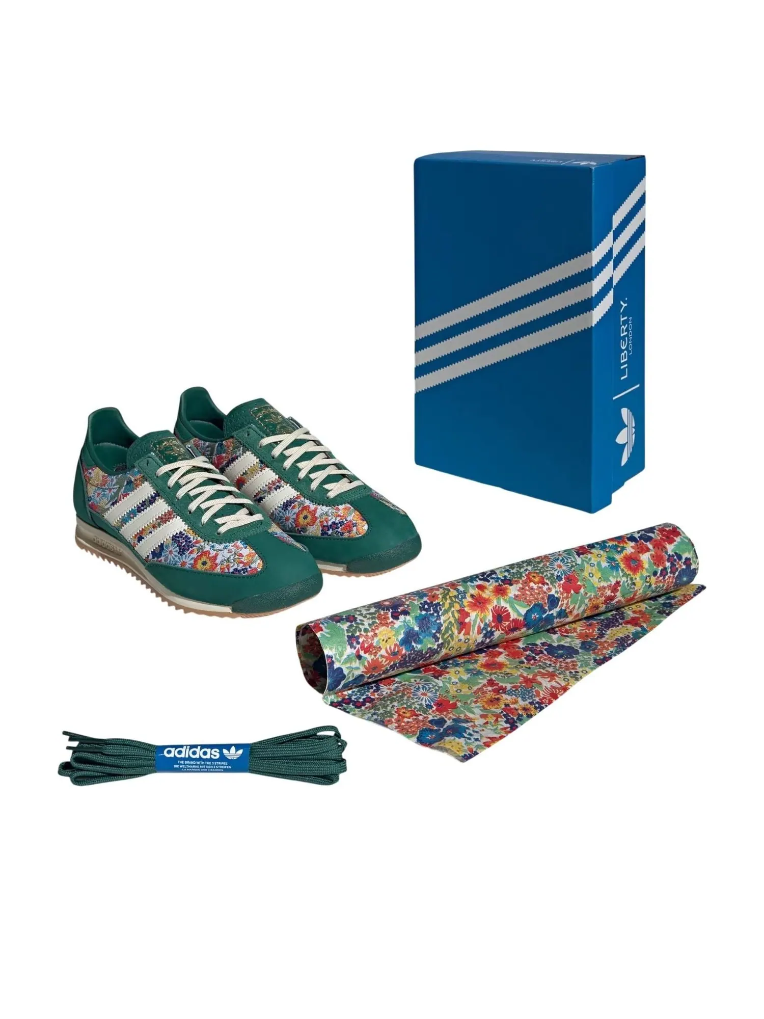 (WMNS) Adidas SL 72 OG 'Liberty London Collegiate Green' — изображение 6 из 6, зеленый/кремовый белый