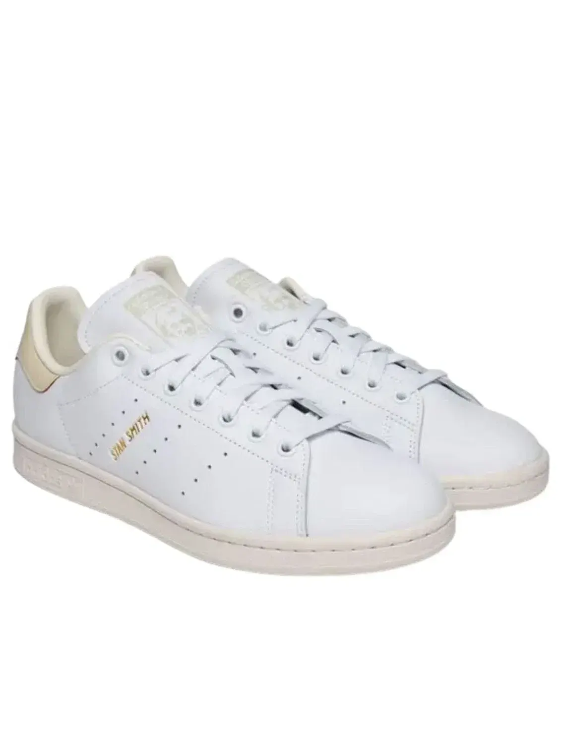 Мужские кроссовки с кожаным верхом Stan Smith Cloud White Off White Adidas — изображение 2 из 2, белый