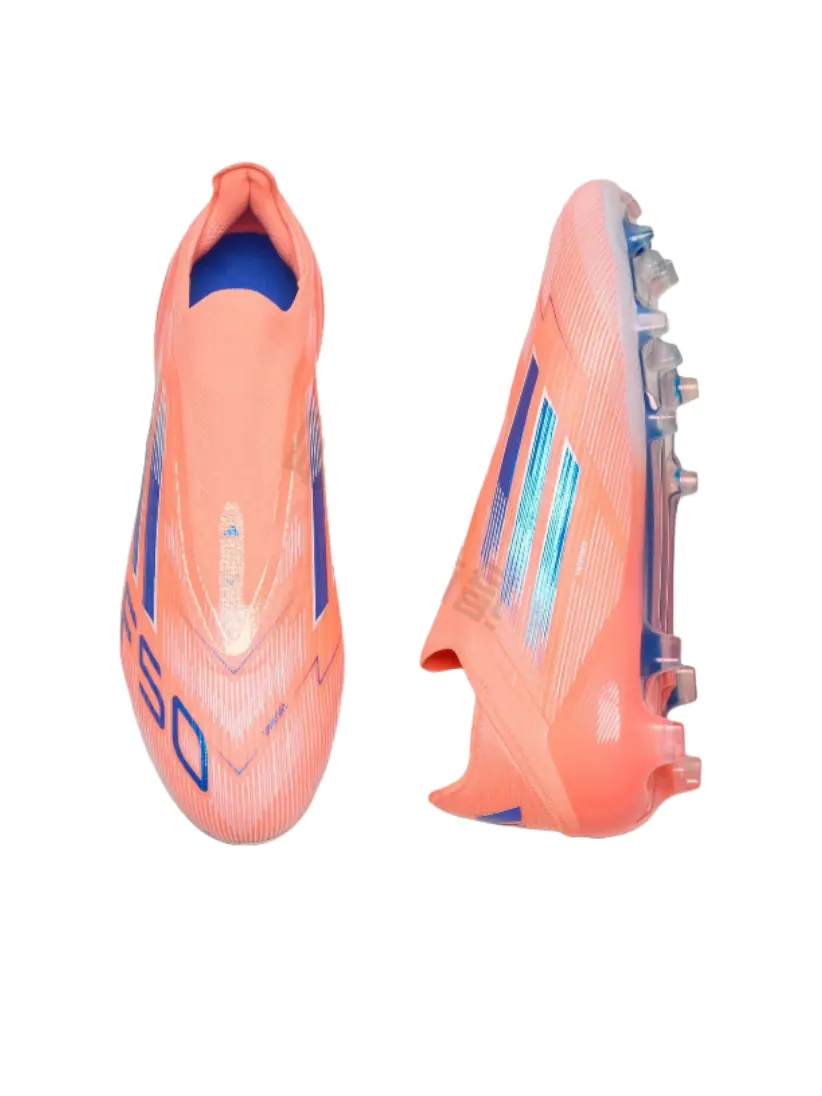 Adidas F50 Elite Laceless FG 'Beam Orange Lucid Blue Cloud White' — изображение 2 из 4, оранжевый/синий/белый