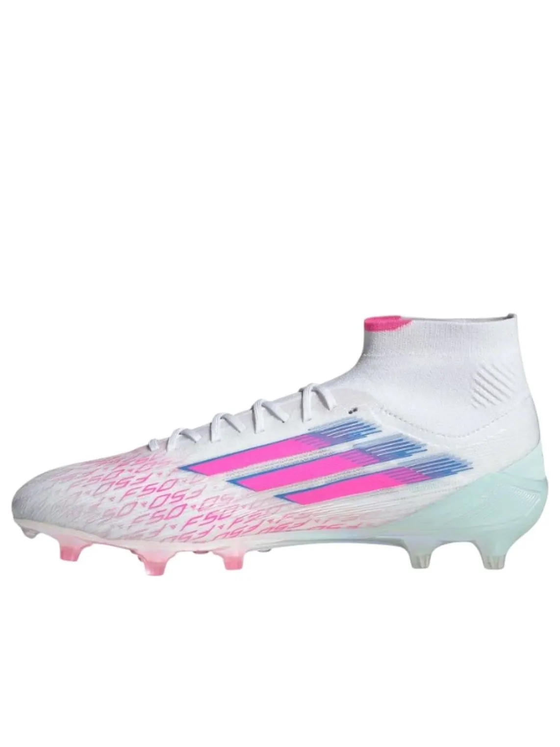 (WMNS) Adidas Adizero F50 Elite Mid FG AG 'Sparkfusion Pack' — изображение 1 из 5, белый/розовый/белый
