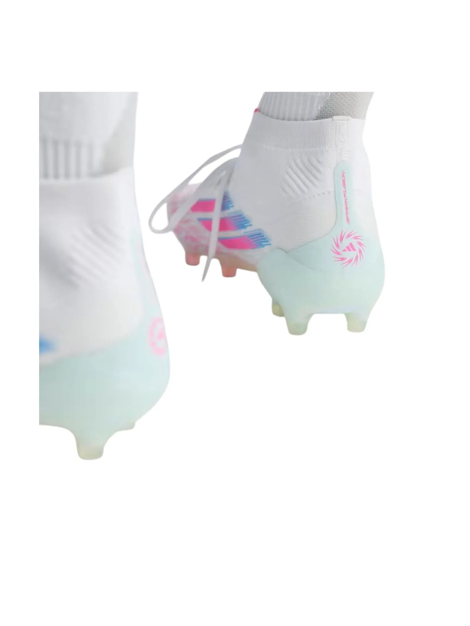 (WMNS) Adidas Adizero F50 Elite Mid FG AG 'Sparkfusion Pack' — изображение 5 из 5, белый/розовый/белый