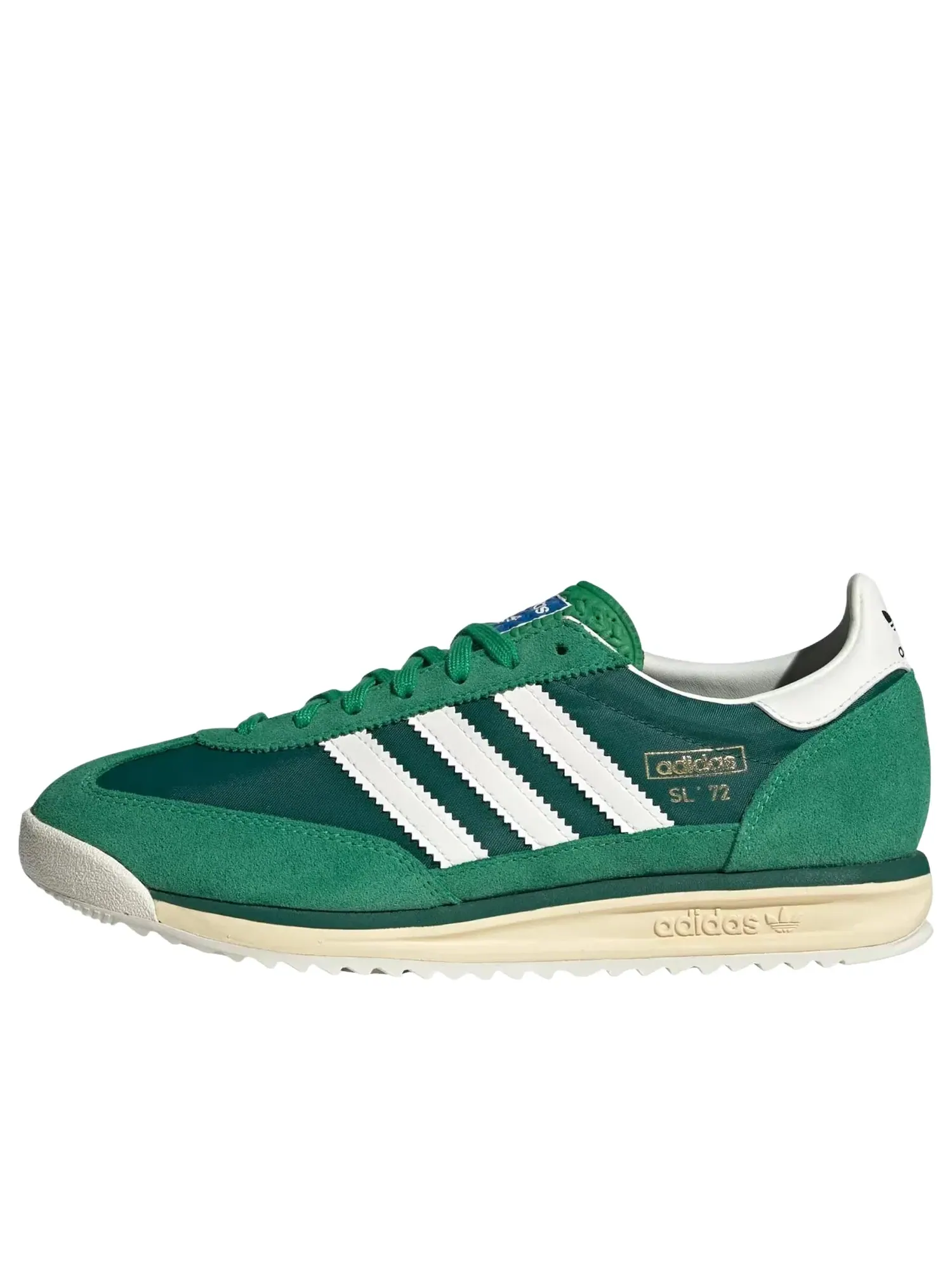 Мужские кроссовки с текстильным верхом Sl 72 Green White Adidas — изображение 1 из 5, зеленый