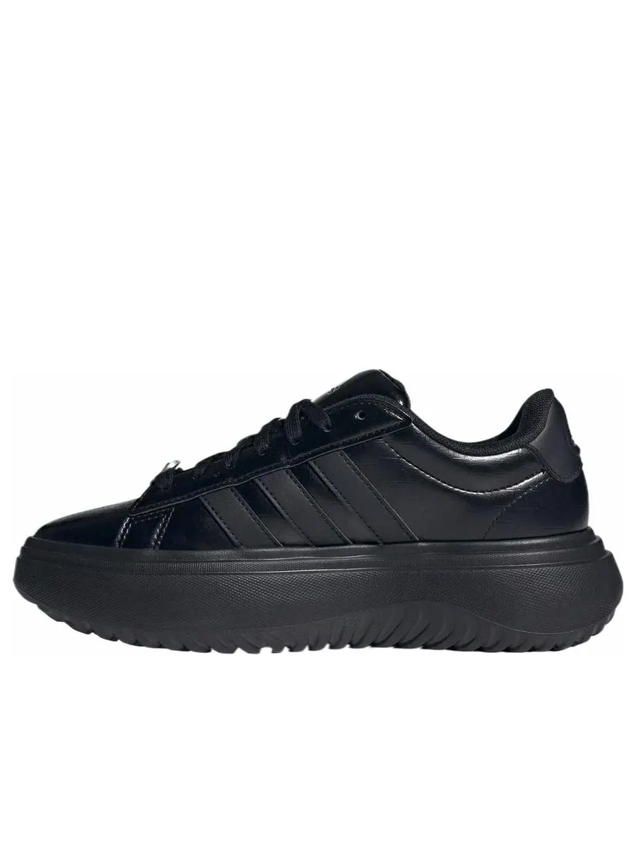 Кроссовки (WMNS) adidas Grand Court Platform 'All Black' — изображение 1 из 5, черный