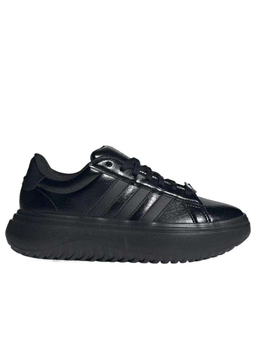 Кроссовки (WMNS) adidas Grand Court Platform 'All Black' — изображение 2 из 5, черный