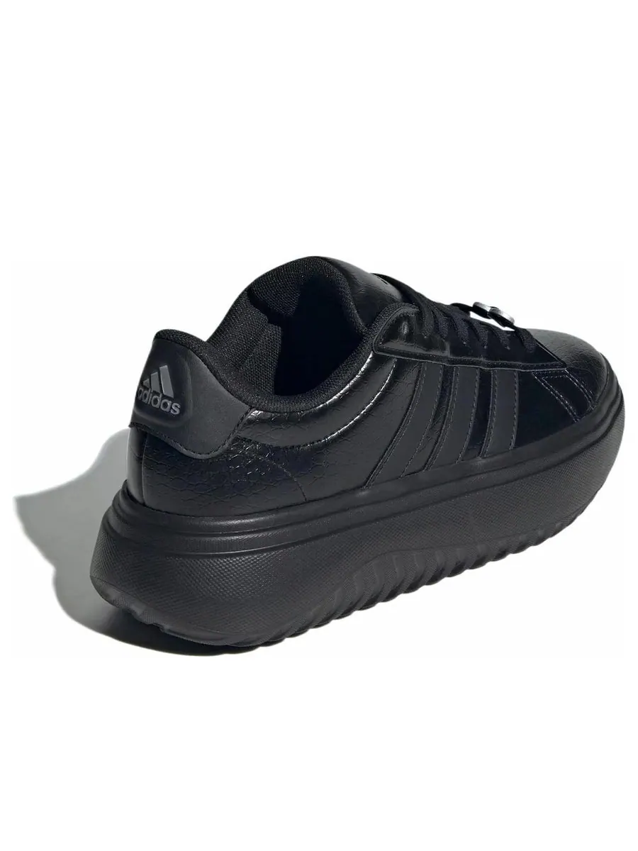 Кроссовки (WMNS) adidas Grand Court Platform 'All Black' — изображение 3 из 5, черный