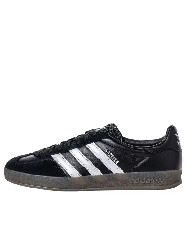Кроссовки gazelle indoor 'black matte silver gum' Adidas — изображение 1 из 4, черный/серебристый