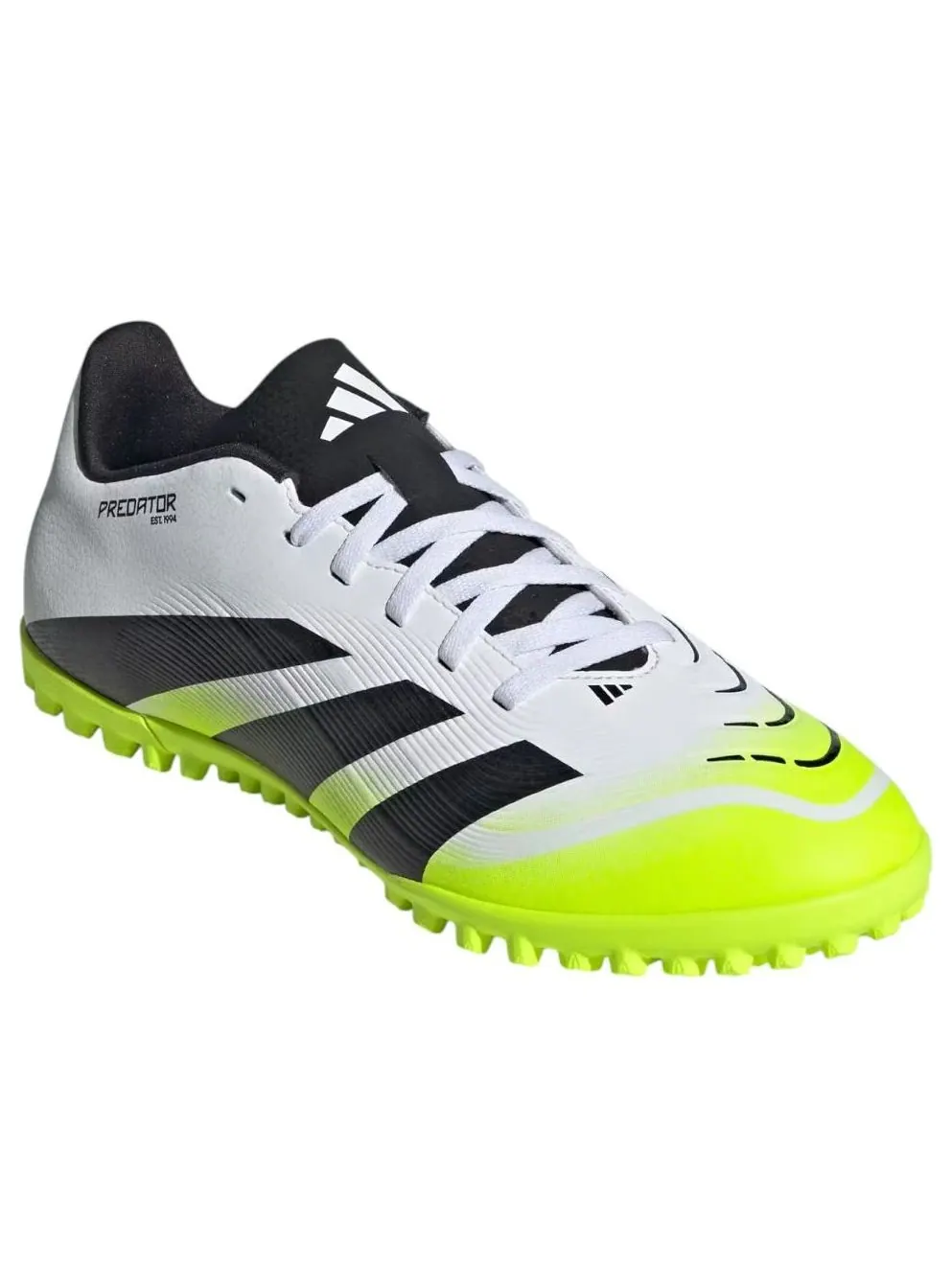Adidas Predator Club Turf 'Cloud White Lucid Lemon' — изображение 4 из 5, белый/черный