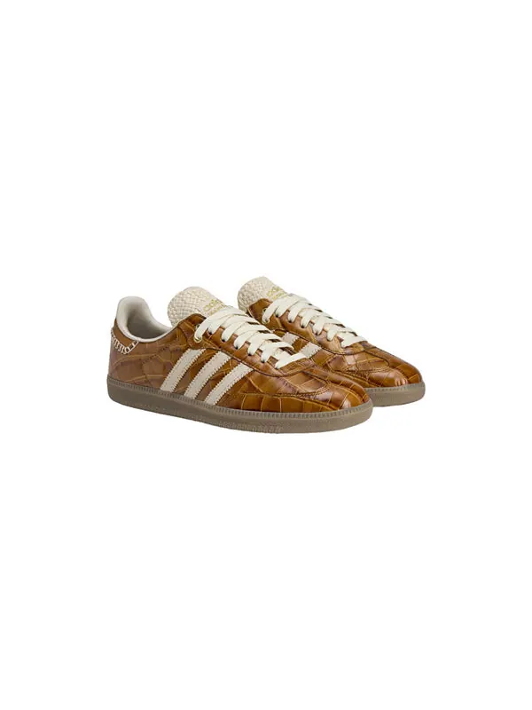 Кроссовки x wales bonner samba 'brown' Adidas — изображение 3 из 4, белый/коричневый