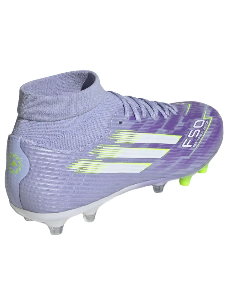 (WMNS) Adidas F50 League Mid-Cut FG 'Violet Tone Lucid Lemon Purple Rush' — изображение 3 из 6, фиолетовый//фиолетовый