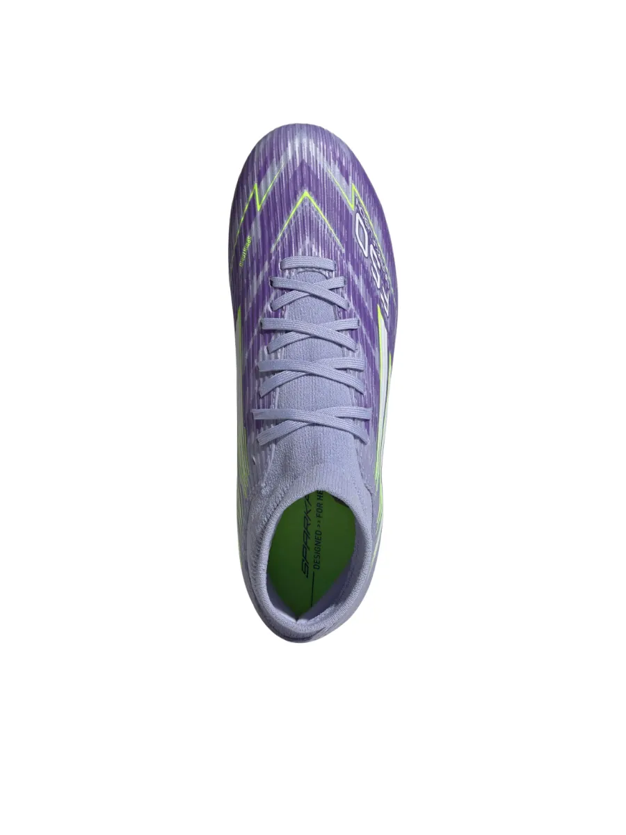 (WMNS) Adidas F50 League Mid-Cut FG 'Violet Tone Lucid Lemon Purple Rush' — изображение 4 из 6, фиолетовый//фиолетовый