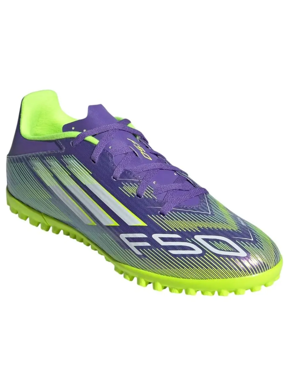Adidas F50 Club Turf 'Purple Rush Lucid Lemon' — изображение 4 из 5, фиолетовый/белый