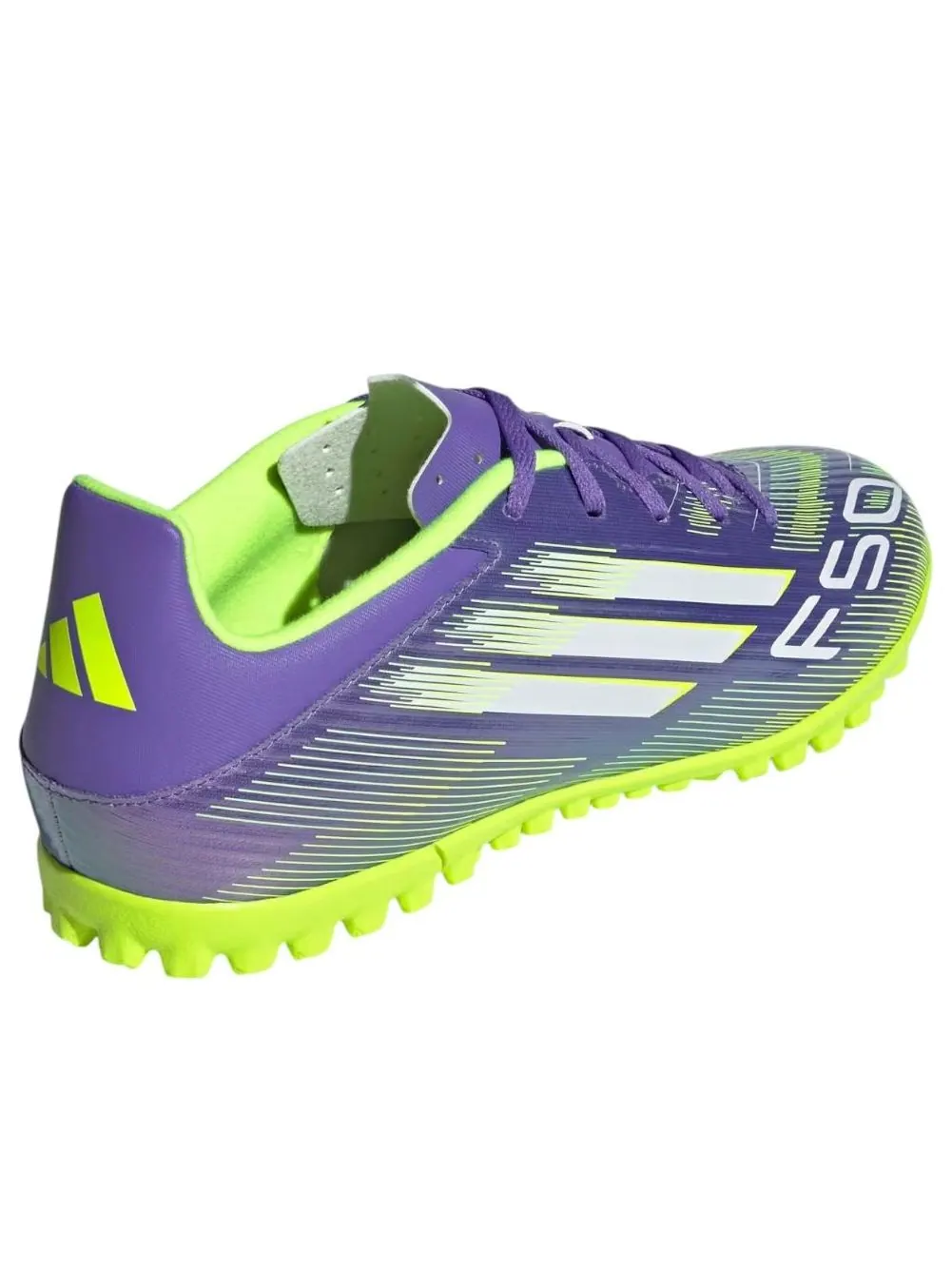 Adidas F50 Club Turf 'Purple Rush Lucid Lemon' — изображение 5 из 5, фиолетовый/белый