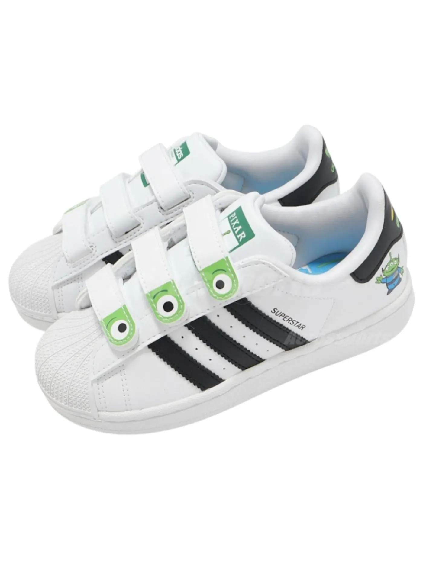 (PS) Adidas Superstar Toy Story 'Alien' — изображение 2 из 5, белый/черный/зеленый