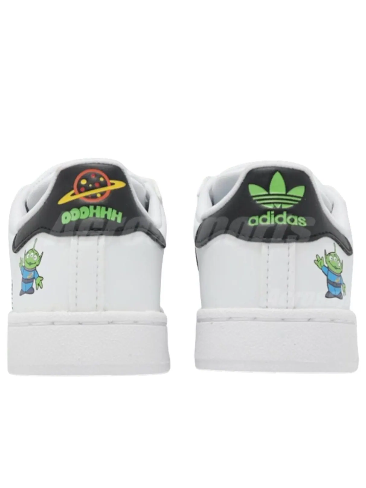 (PS) Adidas Superstar Toy Story 'Alien' — изображение 3 из 5, белый/черный/зеленый