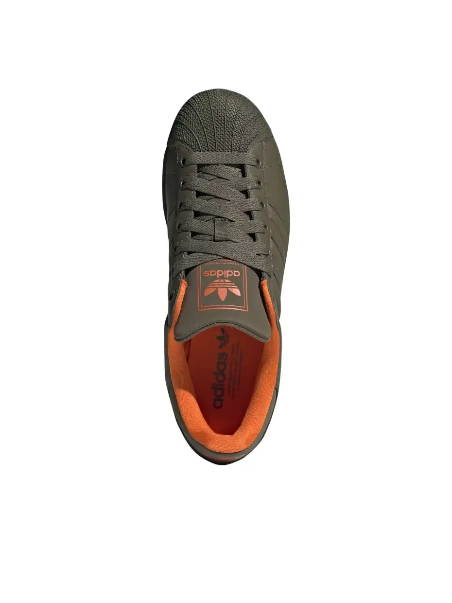 Кроссовки adidas Superstar 'Olive Strata Orange' — изображение 4 из 6, оливковый зеленый