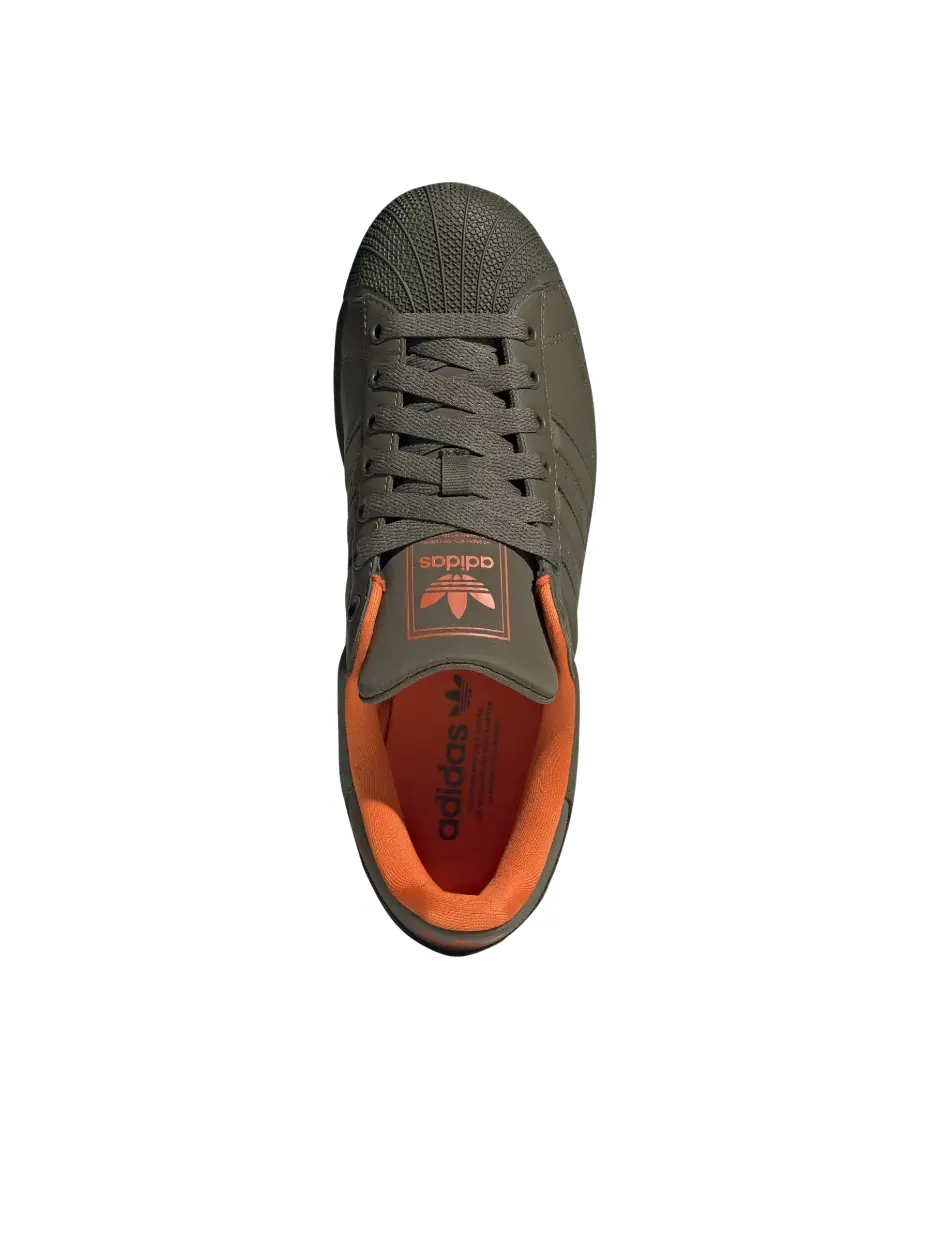 Adidas Superstar 'Olive Strata Orange' — изображение 4 из 6, оливковый/оранжевый