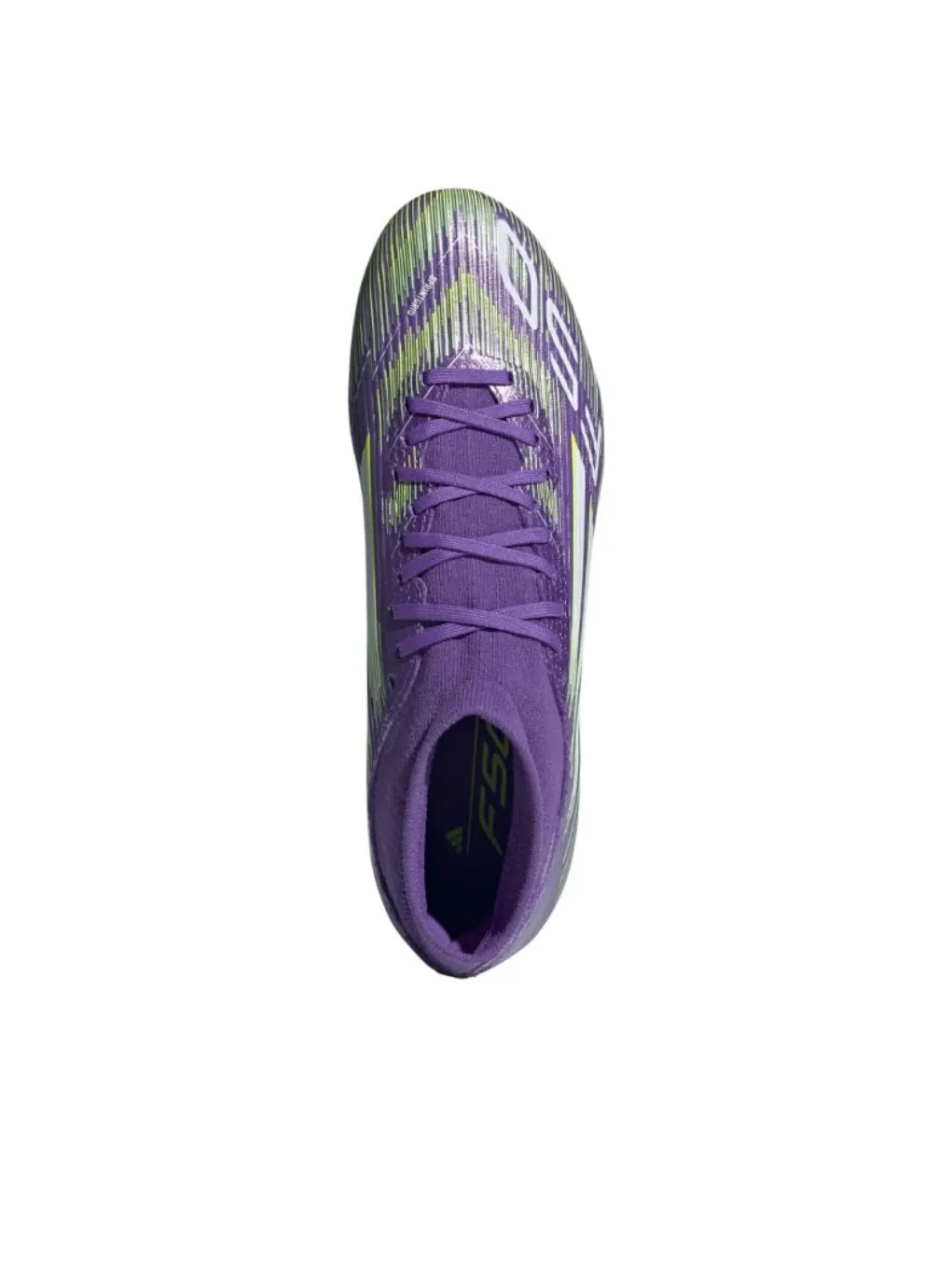Adidas F50 League Mid-Cut FG/MG 'Purple Rush Cloud White Lucid Lemon' — изображение 4 из 6, фиолетовый/белый