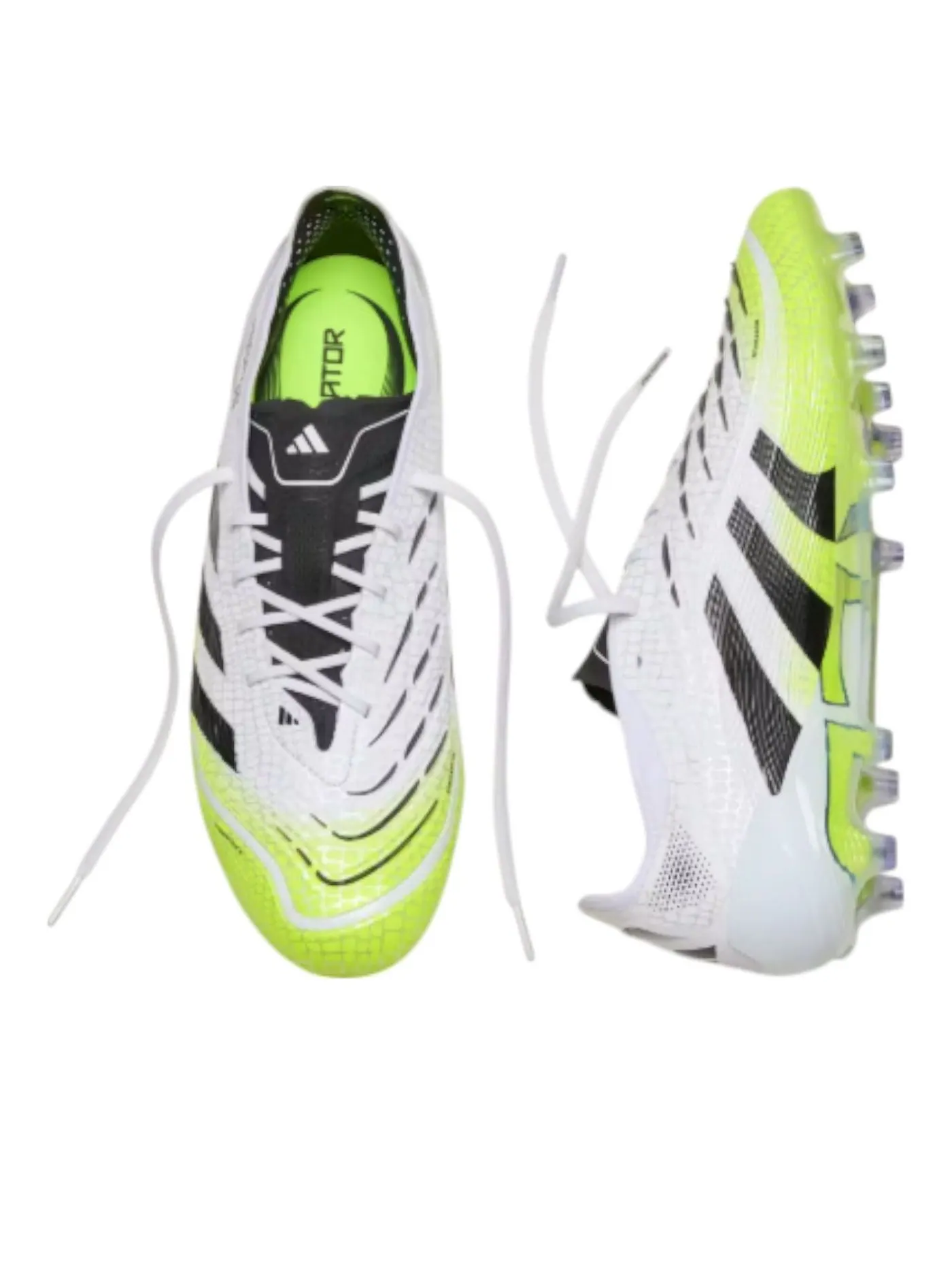 Кроссовки adidas Predator Elite FG 'Cloud White Black Lucid Lemon' — изображение 5 из 5, белый