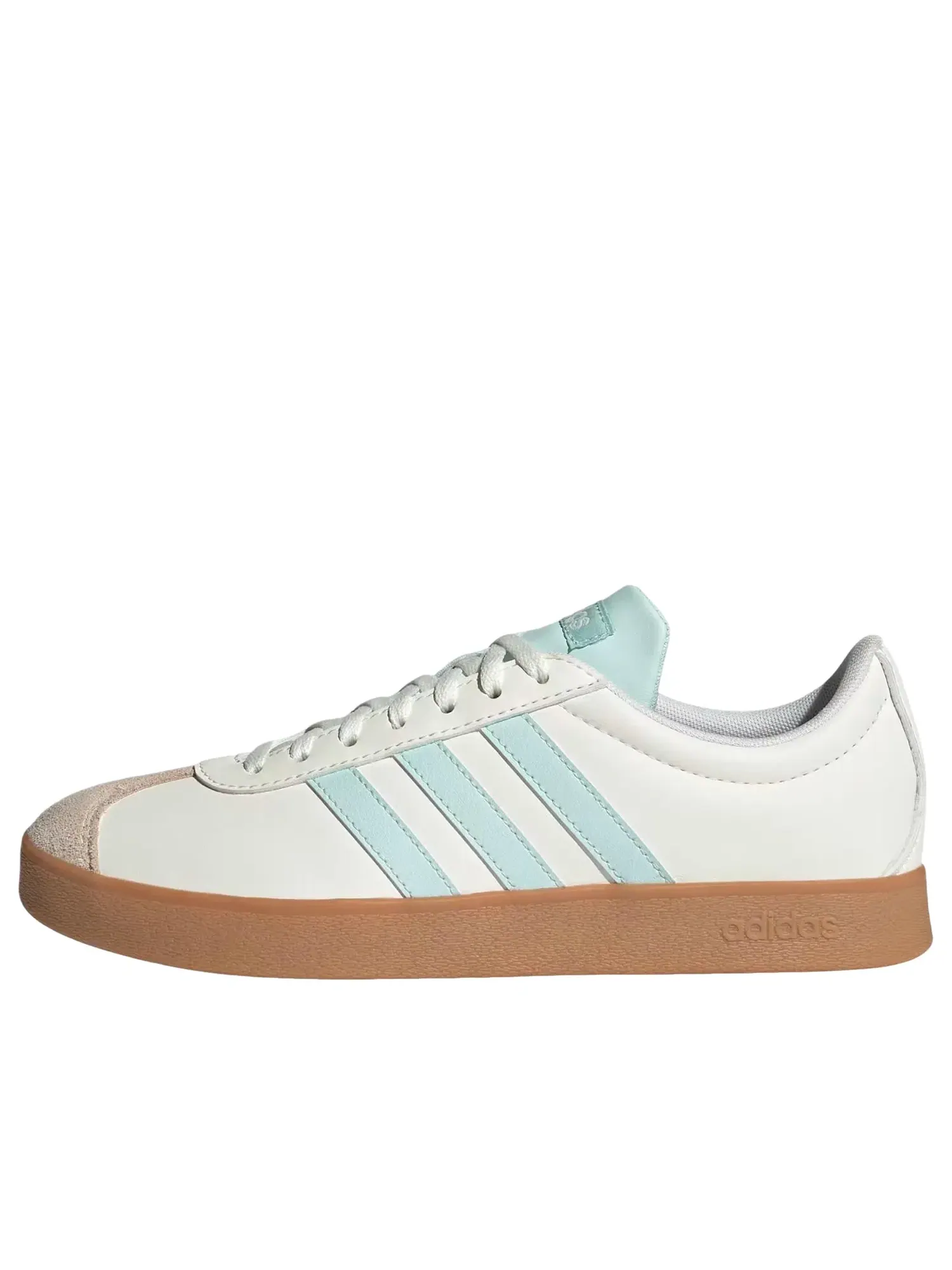 Женские кроссовки с кожаным верхом VL Court Base Adidas — изображение 2 из 5, белый