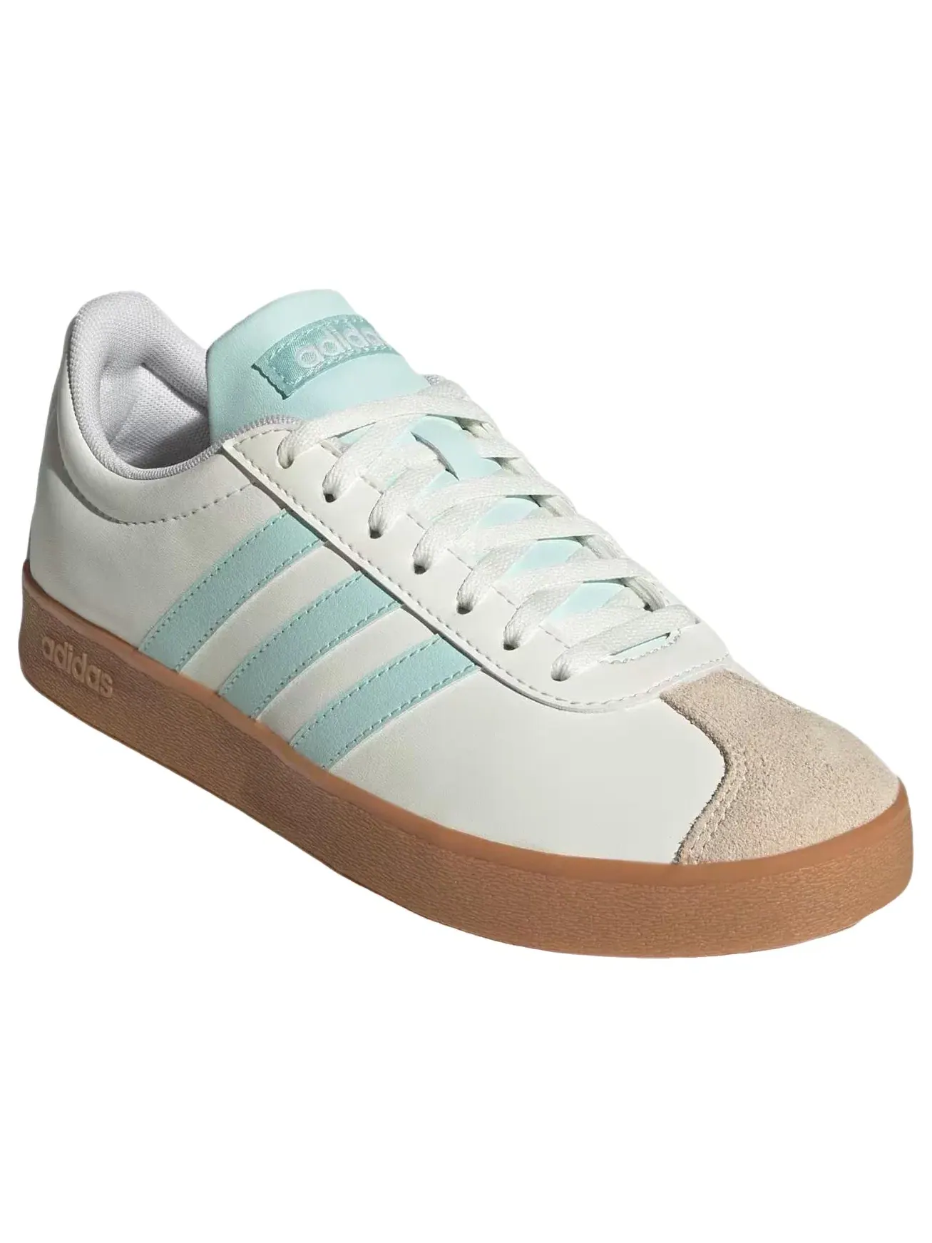 Женские кроссовки с кожаным верхом VL Court Base Adidas — изображение 3 из 5, белый