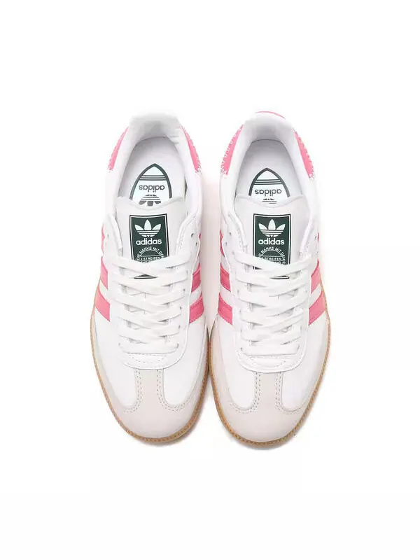Кроссовки самба ог Adidas — изображение 4 из 4, белый/розовый/зеленый