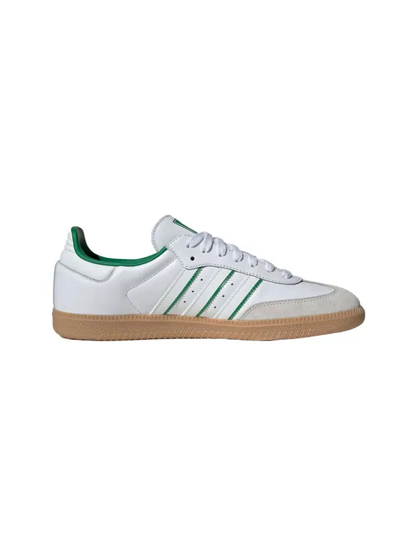 Кроссовки самба ог Adidas — изображение 2 из 4, белый/белый/зеленый