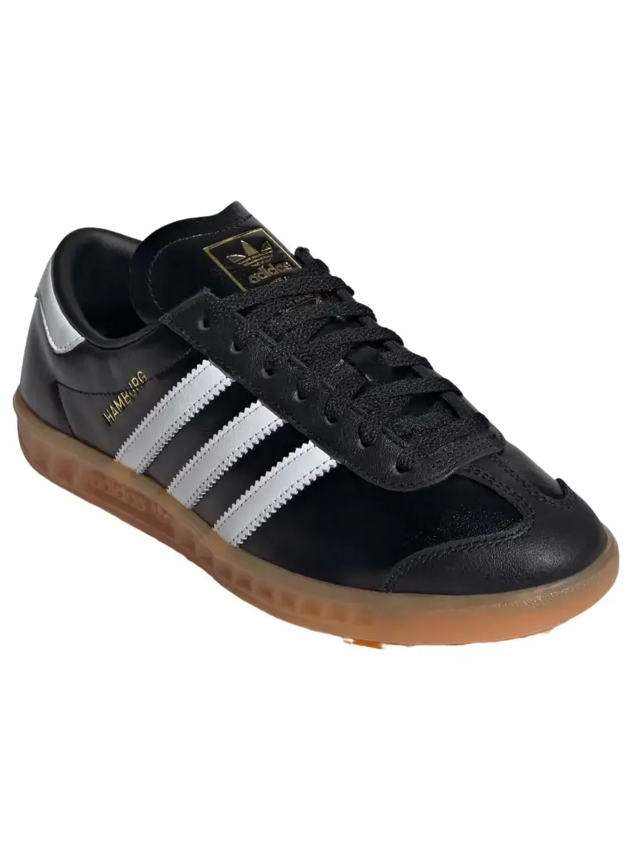Кроссовки (WMNS) adidas Hamburg 'Black White Gum' — изображение 2 из 6, черный