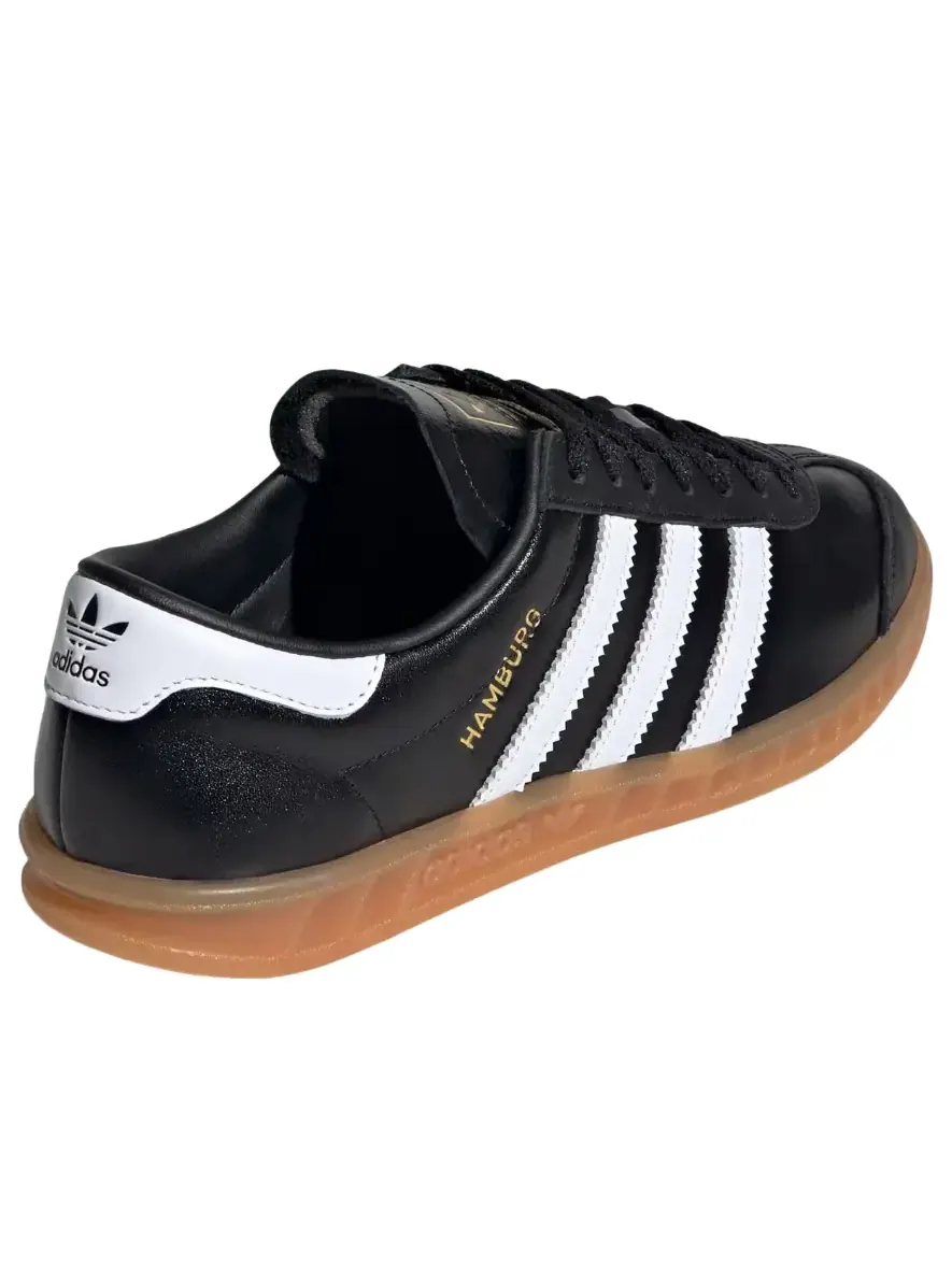 Кроссовки (WMNS) adidas Hamburg 'Black White Gum' — изображение 3 из 6, черный