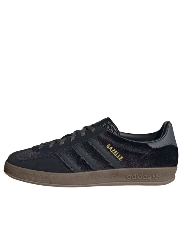 Кроссовки gazelle indoor 'black velvet' Adidas — изображение 1 из 4, черный//серый