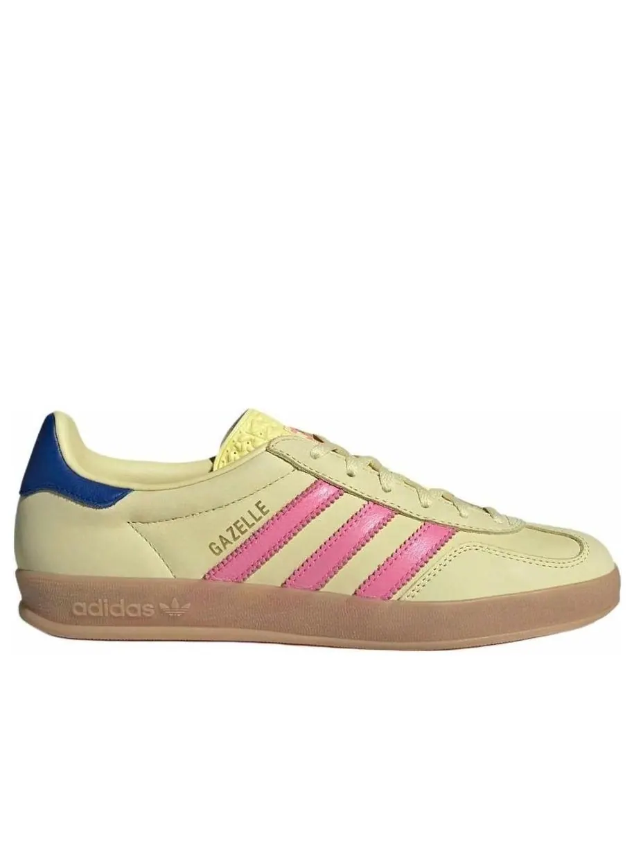 (WMNS) Adidas Gazelle Indoor 'Powder Yellow Lucid Pink' — изображение 2 из 6, желтый/розовый/синий