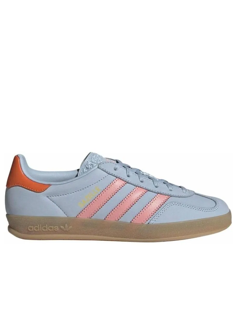 Кроссовки (WMNS) adidas Gazelle Indoor 'Wonder Blue Solar Orange' — изображение 2 из 5, синий