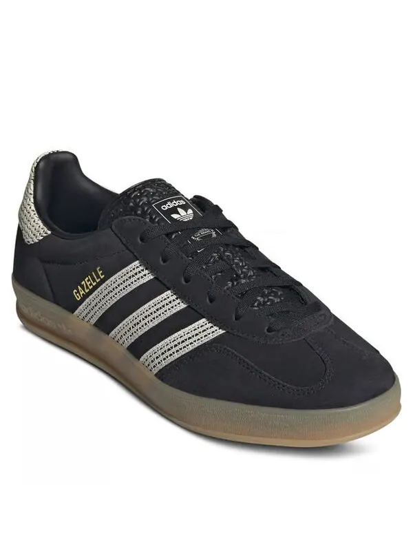 Кроссовки gazelle indoor 'black wonder white' Adidas — изображение 2 из 4, черный/белый