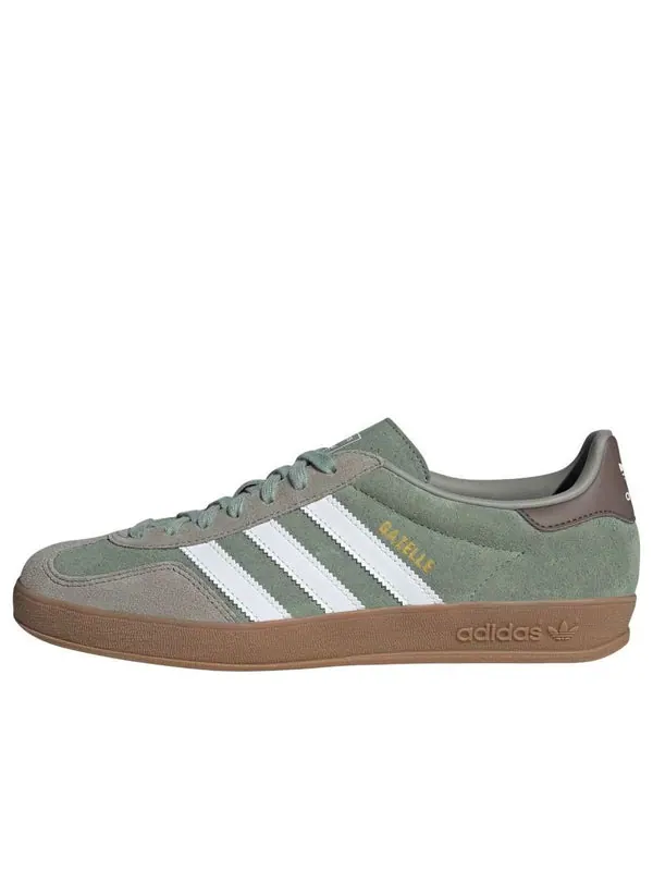 Кроссовки gazelle indoor Adidas — изображение 1 из 4, оливковый зеленый