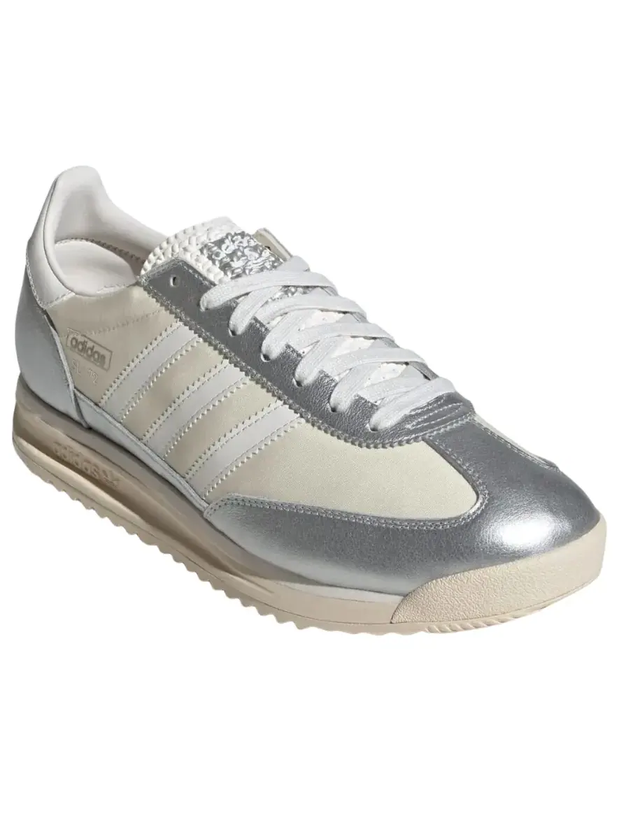 Кроссовки adidas SL 72 RS 'Silver Metallic Cloud White' — изображение 2 из 5, серебряный