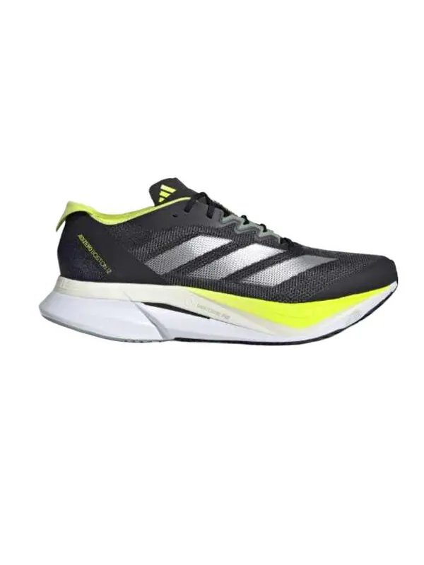 Кроссовки adizero boston 12 'silver metallic pulse lime' Adidas — изображение 2 из 4, серебристый металлик