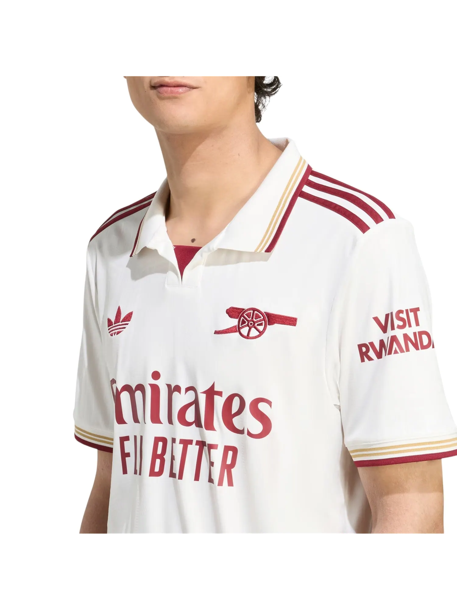 Кроссовки adidas Arsenal 2025/2026 Third Kit 'Cloud White Burgundy' — изображение 4 из 5, белый
