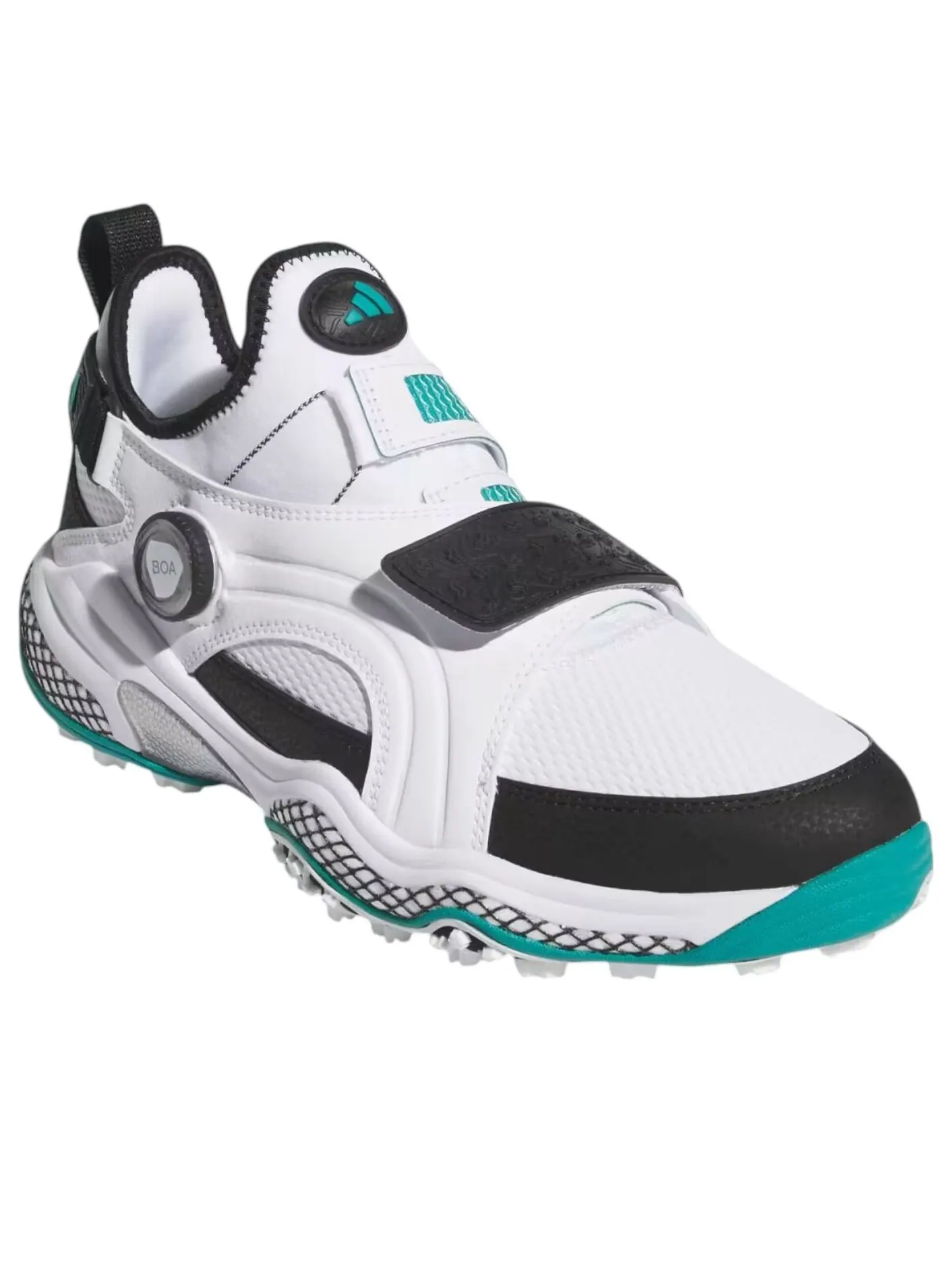 Adidas Codechaos 25 Midcut BOA Spikeless 'Cloud White Core Black Pure Teal' — изображение 2 из 6, белый/черный