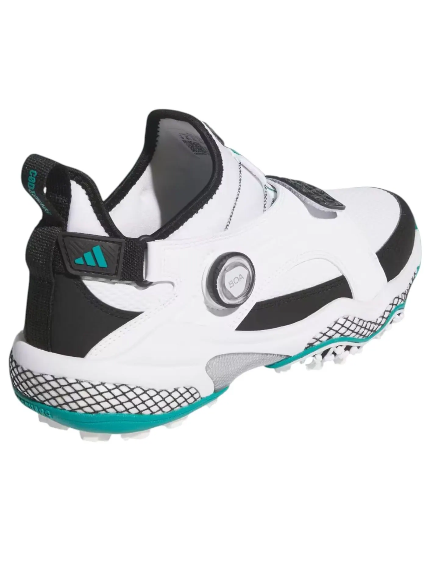 Adidas Codechaos 25 Midcut BOA Spikeless 'Cloud White Core Black Pure Teal' — изображение 3 из 6, белый/черный