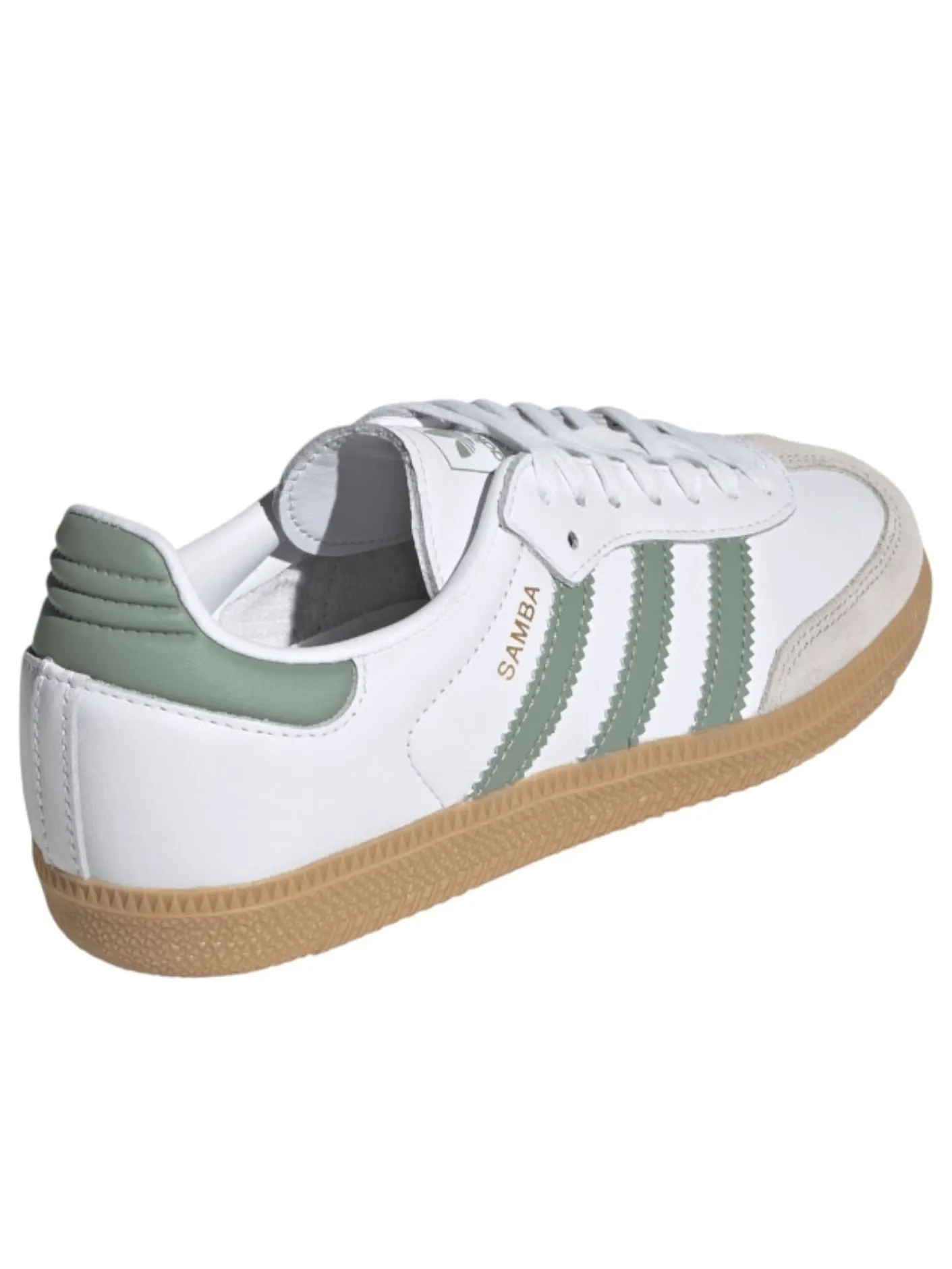 (GS) Adidas Samba OG 'Cloud White Silver Green' — изображение 2 из 5