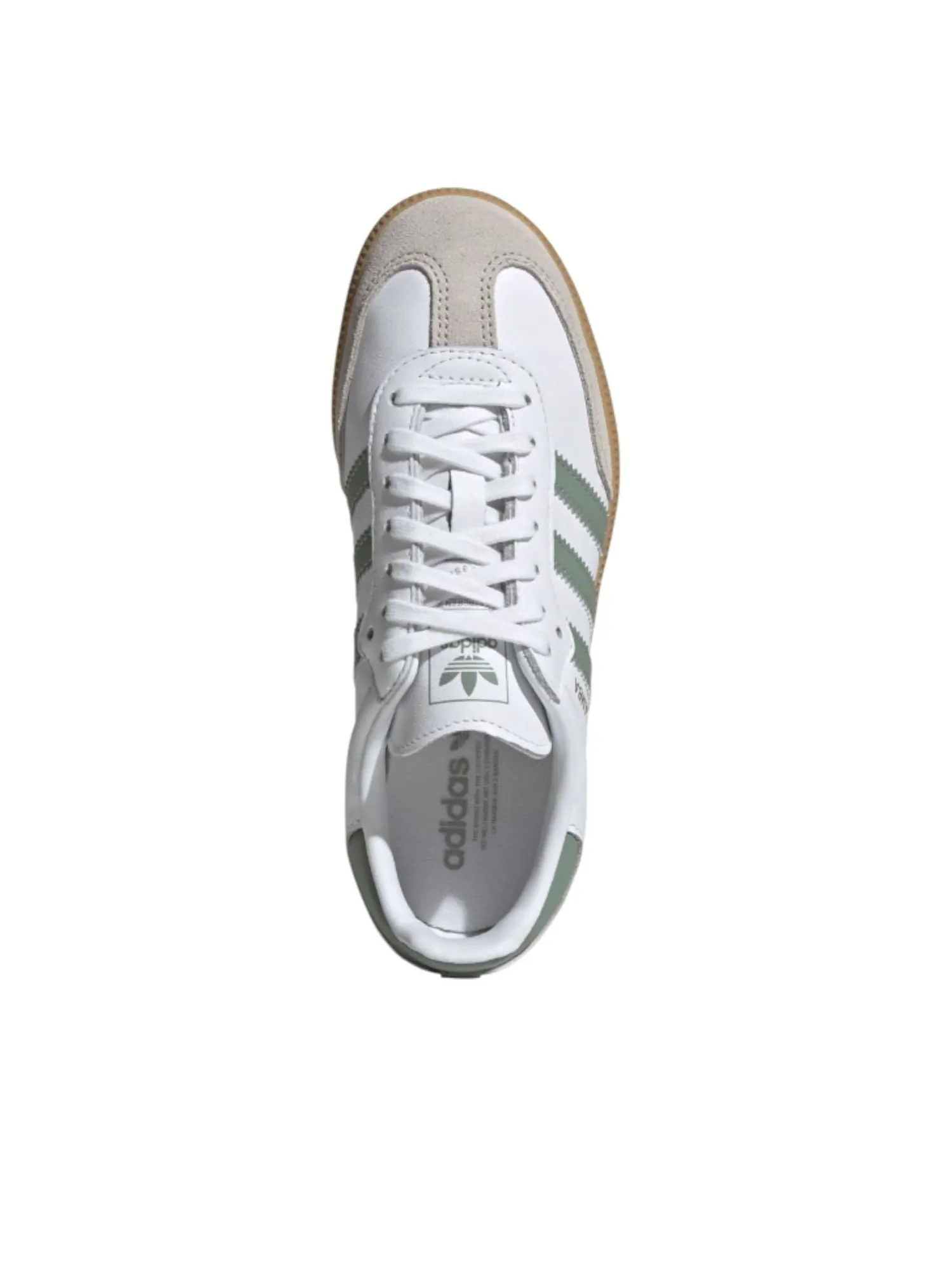 (GS) Adidas Samba OG 'Cloud White Silver Green' — изображение 3 из 5
