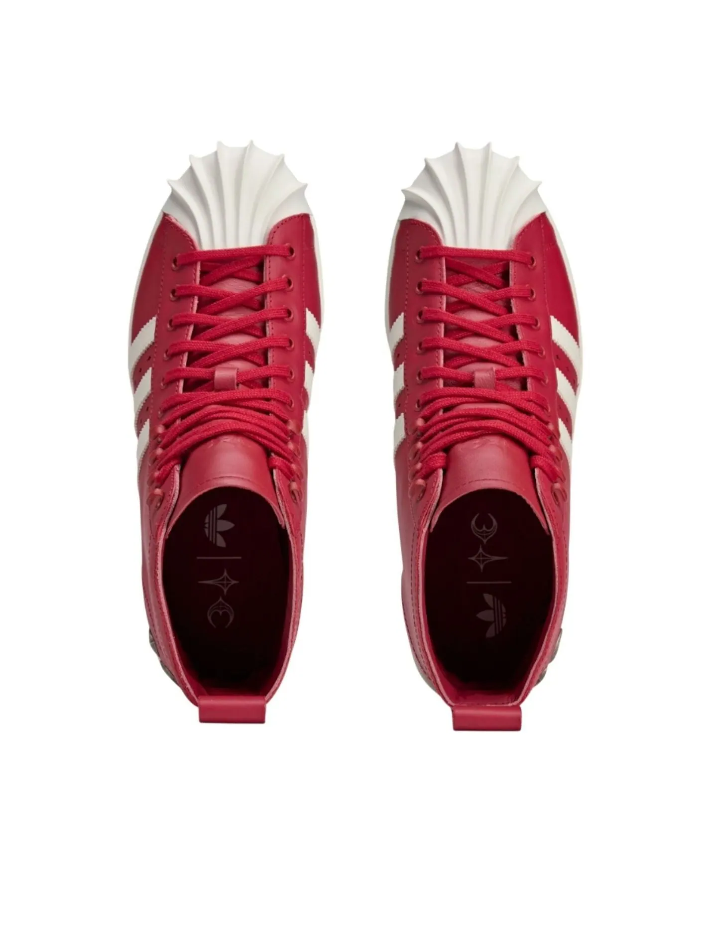 Ботинки Adidas x Thug Club Superstar Boot Luxe 'Red' — изображение 2 из 5, красный/кремовый белый