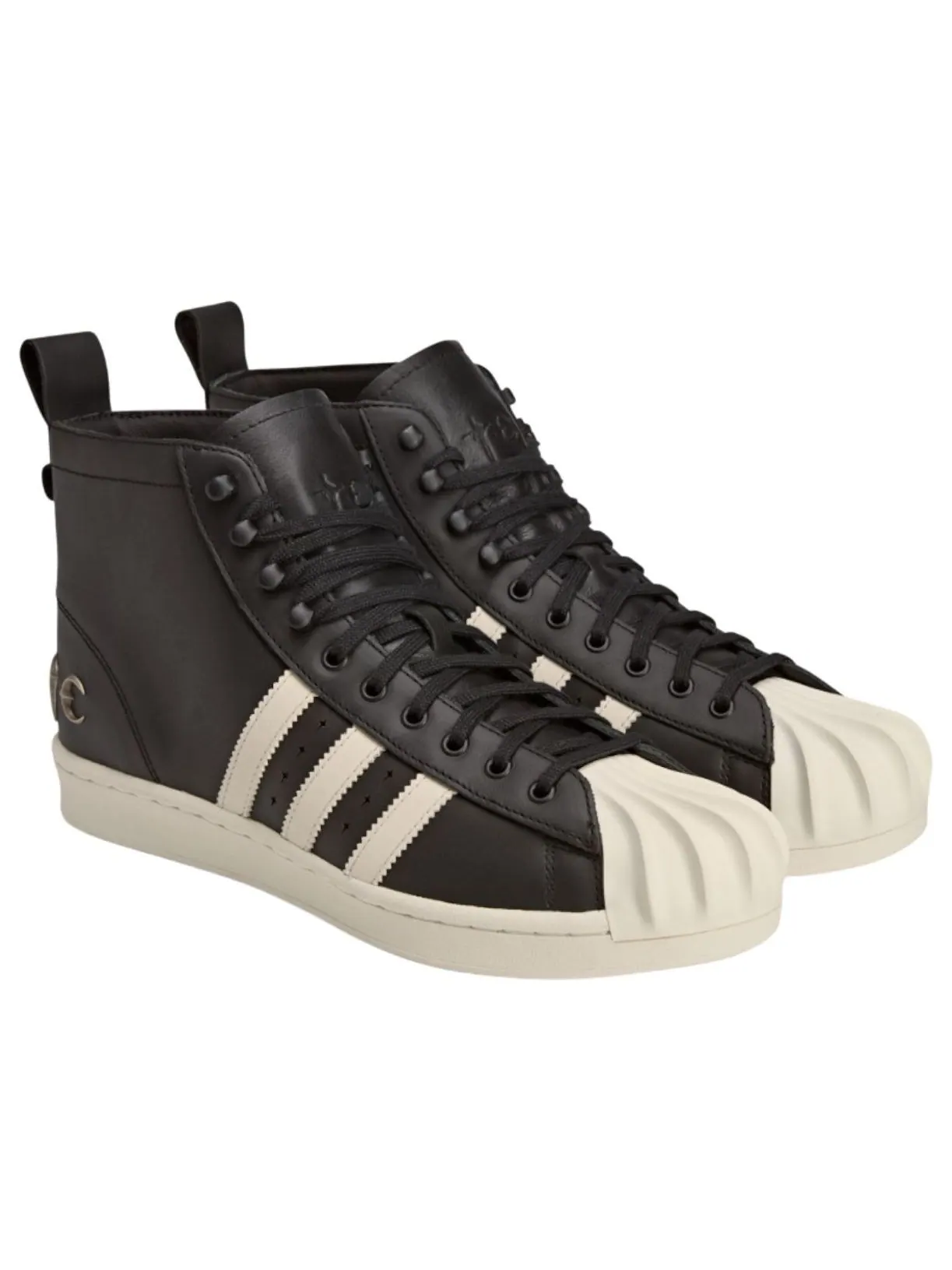 Кроссовки Adidas x Thug Club Superstar Boot Luxe 'Black' — изображение 4 из 5, черный/белый