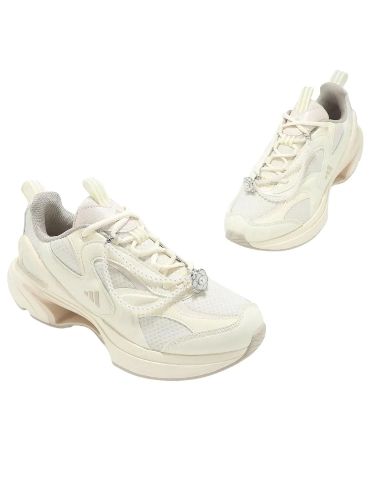 Кроссовки (WMNS) adidas Swanner 'Beige Warm Pink' — изображение 2 из 3, бежевый