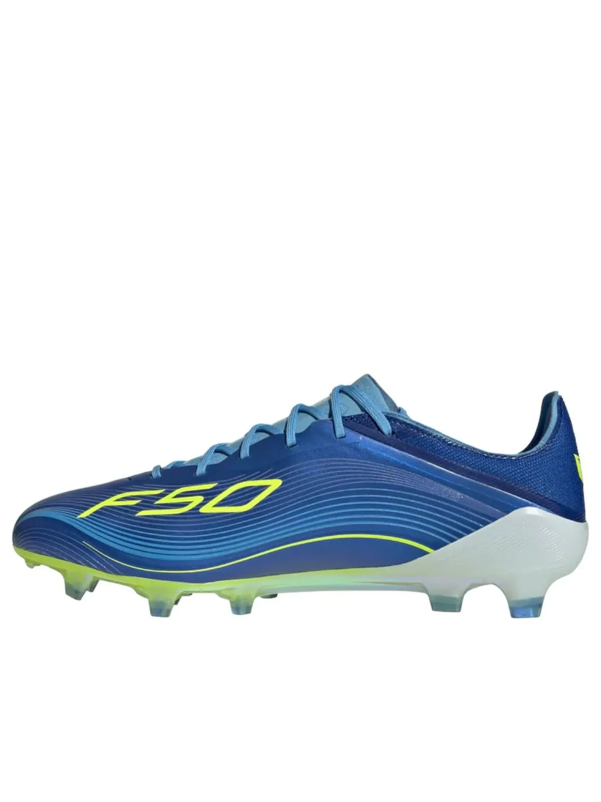 Футбольные бутсы Adidas F50 Messi Elite FG 'Royal Blue Solar Yellow' — изображение 1 из 4, синий/желтый/синий