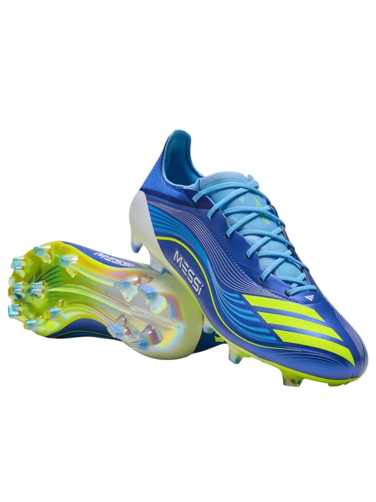 Футбольные бутсы Adidas F50 Messi Elite FG 'Royal Blue Solar Yellow' — изображение 4 из 4, синий/желтый/синий