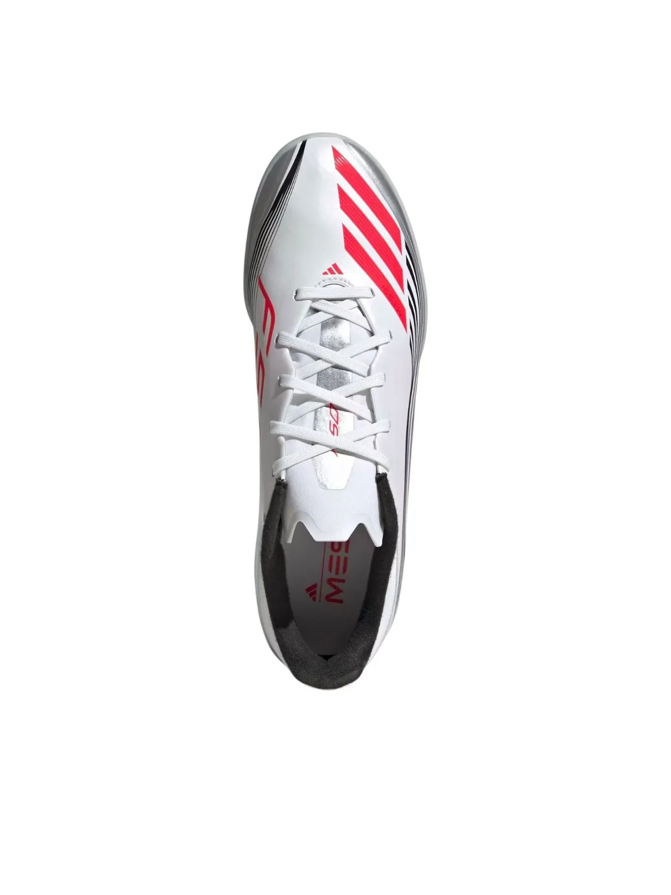 Кроссовки adidas F50 Messi League Turf 'Cloud White Lucid Red' — изображение 2 из 5, серебряный